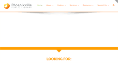Desktop Screenshot of phoenixvillelibrary.org