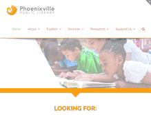 Tablet Screenshot of phoenixvillelibrary.org